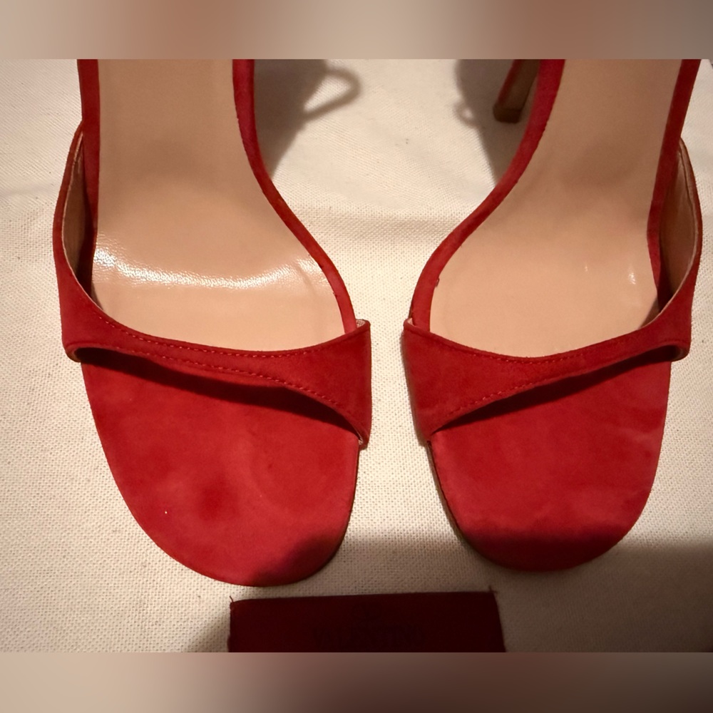 Valentino Red Ankle Strap Heels - Picture 8 of 8